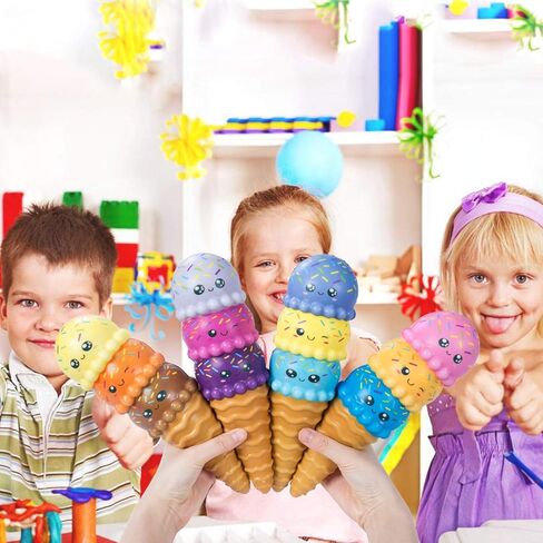 AILIMY 10 بوصة حيوان الآيس كريم اسفنجي جامبو لطيف كريم المعطرة لينة سكويشيز بطيئة ارتفاع الغذاء ضغط اللعب (6 ألوان عشوائية) in Kuwait