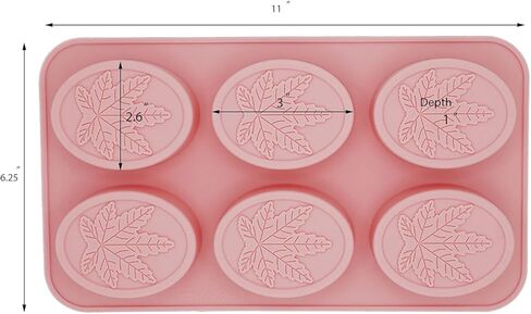 Marijuana Shaped Leaf Silicone Oval Soap Mold Tray Homemade Soap DIY Tray Mould, Set of Two Purple in Kuwait