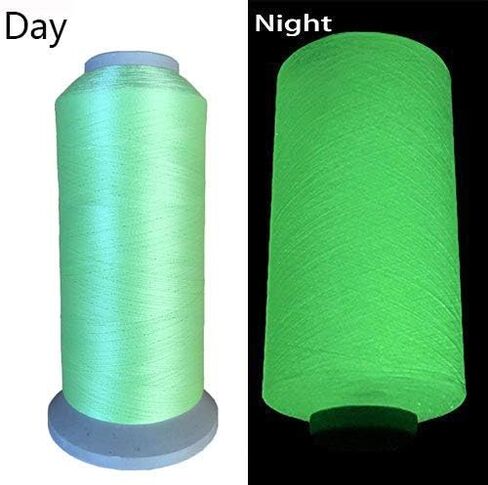 خيط تطريز يتوهج في الظلام يام بطول 3000 ياردة/2700 متر (اخضر) in Kuwait