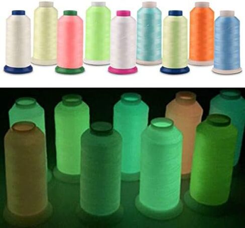 خيط تطريز يتوهج في الظلام يام بطول 3000 ياردة/2700 متر (اخضر) in Kuwait