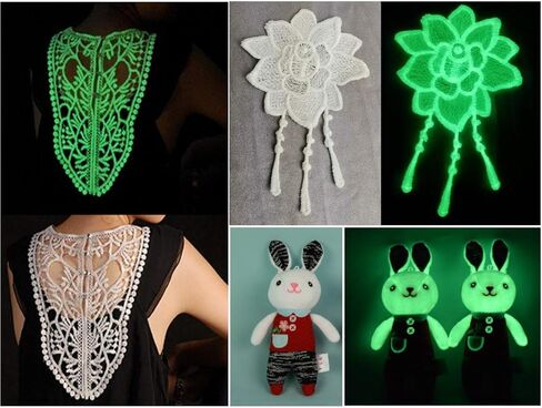 خيط تطريز يتوهج في الظلام يام بطول 3000 ياردة/2700 متر (اخضر) in Kuwait