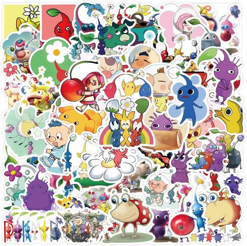 50 قطعة من ملصقات Pikmin ملصقات Pikmin Toys الفينيل المقاومة للماء لأجهزة الكمبيوتر المحمول، زجاجة مياه، لوح التزلج، سجل القصاصات، Gutair، هدايا الحفلات للأطفال والمراهقين والبالغين in Kuwait