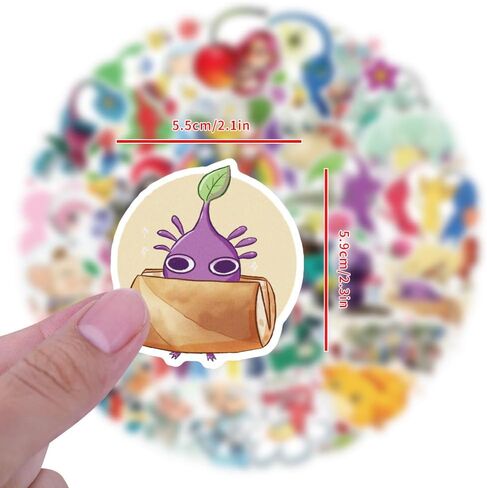 50 قطعة من ملصقات Pikmin ملصقات Pikmin Toys الفينيل المقاومة للماء لأجهزة الكمبيوتر المحمول، زجاجة مياه، لوح التزلج، سجل القصاصات، Gutair، هدايا الحفلات للأطفال والمراهقين والبالغين in Kuwait
