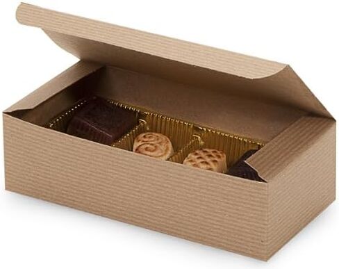 Set of 25-1 Pound Kraft Tan Candy Wedding Party Favor Boxes 7 Inch x 3-3/8 Inch x 2 Inch by A1 bakery supplies in Saudi Arabia