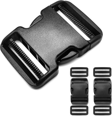 Quick Side Release Buckle for 2inch/50mm Webbing Straps, Plastic Buckles Clips Adjustable Backpack Replacement (1.5inch black) in Kuwait