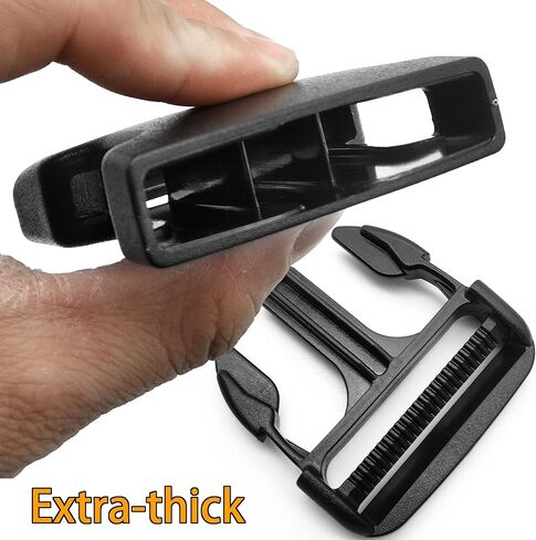 Quick Side Release Buckle for 2inch/50mm Webbing Straps, Plastic Buckles Clips Adjustable Backpack Replacement (1.5inch black) in Kuwait