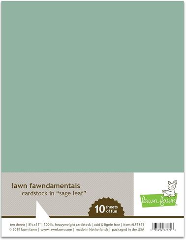 Lawn Fawn 100lb Heavyweight Cardstock - Sage Leaf LF1841 in Saudi Arabia