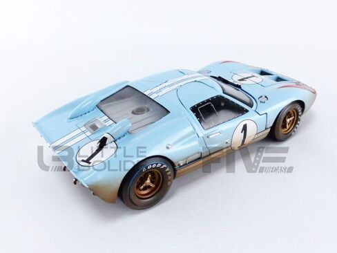 1966 Ford GT-40 MK 2 Gulf Blue Dirty Version #1 1/18 by Shelby Collectibles 405 in Saudi Arabia