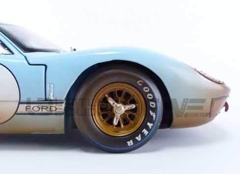 1966 Ford GT-40 MK 2 Gulf Blue Dirty Version #1 1/18 by Shelby Collectibles 405 in Saudi Arabia