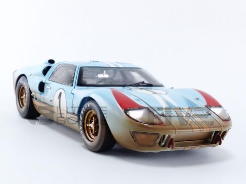 1966 Ford GT-40 MK 2 Gulf Blue Dirty Version #1 1/18 by Shelby Collectibles 405 in Saudi Arabia