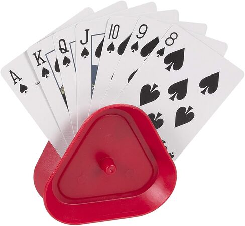 Silly Goose Games Triangle Shaped Hands-Free Poker Playing Card Rack Holder Set of 4 - Adults or Kids Game Fun in Kuwait