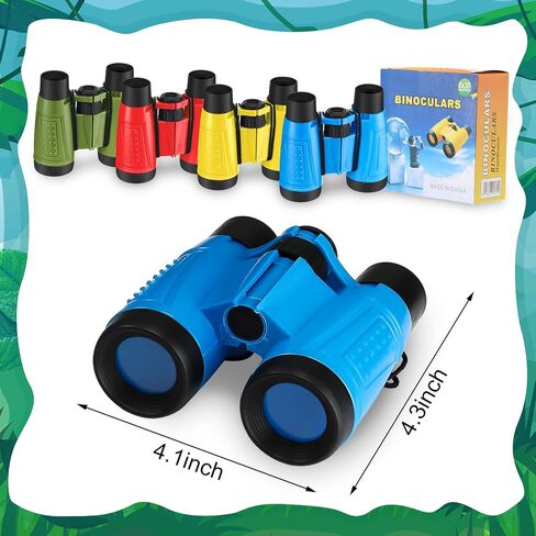 24 Pieces Toy Binoculars with Neck String Assorted Colors Novelty Binoculars Camping Birthday Party Supplies Nature Exploration Toys for Outdoors Indoors Sightseeing, Camping, Birdwatching Wildlife in Saudi Arabia