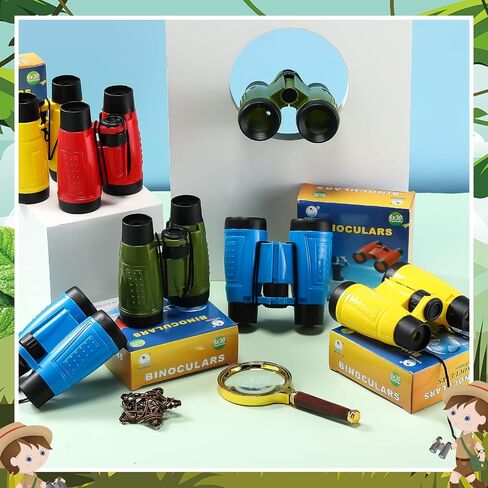 24 Pieces Toy Binoculars with Neck String Assorted Colors Novelty Binoculars Camping Birthday Party Supplies Nature Exploration Toys for Outdoors Indoors Sightseeing, Camping, Birdwatching Wildlife in Saudi Arabia