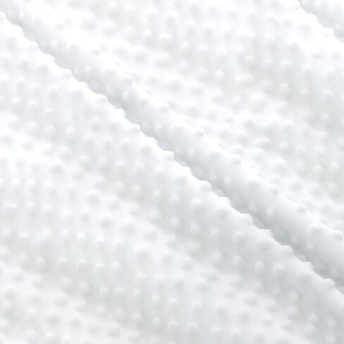برشلونيتا | قماش مينكي دوت | احتضان النسيج بطانية نقطة الدمل | قطيفة | عرض 60 بوصة | غطاء وسادة، بطانية مريحة، خياطة (أبيض، 1 ياردة) in Kuwait