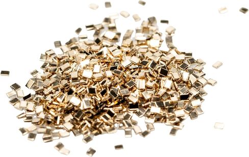شريحة اللحام الصلب الأصفر الفضي 3 جرام (~ 2000 قطعة) مطابقة الذهب المدعم 0.5 × 1.0 × 0.25 مم فائقة الصغر مصنوعة في الولايات المتحدة الأمريكية بواسطة CRAFT WIRE in Saudi Arabia