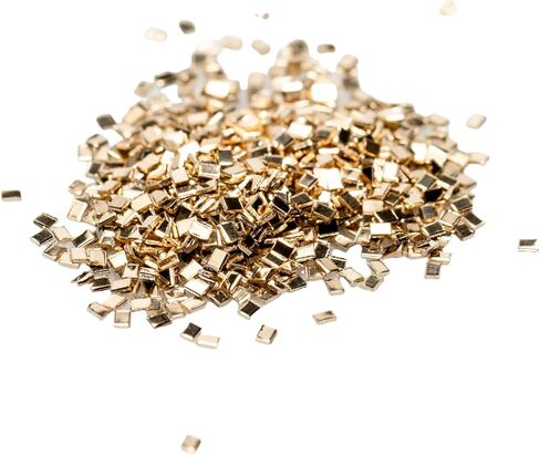 شريحة اللحام الصلب الأصفر الفضي 3 جرام (~ 2000 قطعة) مطابقة الذهب المدعم 0.5 × 1.0 × 0.25 مم فائقة الصغر مصنوعة في الولايات المتحدة الأمريكية بواسطة CRAFT WIRE in Saudi Arabia