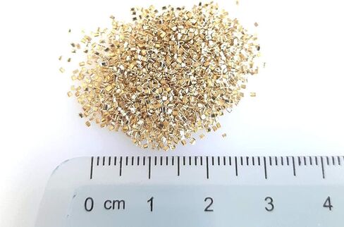 شريحة اللحام الصلب الأصفر الفضي 3 جرام (~ 2000 قطعة) مطابقة الذهب المدعم 0.5 × 1.0 × 0.25 مم فائقة الصغر مصنوعة في الولايات المتحدة الأمريكية بواسطة CRAFT WIRE in Saudi Arabia