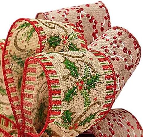 شريط سلكي طبيعي لموسيقى عيد الميلاد مقاس 2 1/2 × 10 ياردة in Saudi Arabia