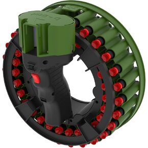 D-DART Twin-Tornado Blaster - Fully Automatic Motorized and Rapid Fire Blaster Toy - 56 Darts – Compatible with Most Darts on The Market - for Kids, Teens and Adults in Kuwait