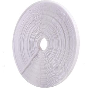 50 Yards Polyester Boning for Sewing - Sew-Through Low Density Boning for Corsets, Nursing Caps, Bridal Gowns, (8mm Wide, White)