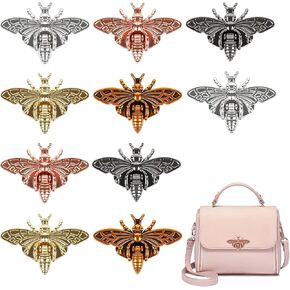 Retyion 10 PCS Clasp Turn Lock Bee Shape Lock Clutch Closure for Bag Handbag (Random Color) in Kuwait