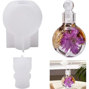 لوكسوين زجاجة عطر ثلاثية الابعاد من السيليكون، قالب زجاجة وسدادة، قوالب راتنج راتنج الايبوكسي بالاشعة فوق البنفسجية، قوالب صب سيليكون لتزيين المنزل in Kuwait