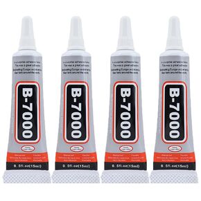 2 Pack B-7000 Glue Clear, B7000 Semi Fluid High Viscosity Glues for Jewelry Making Rhinestone Crafts Fabric Clothes Shoes Cell Phones Screen Repair (Medium 50 ml/2.1 oz)