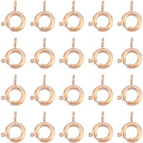 UNICRAFTALE 20pcs Black Mini Stainless Steel Spring Rings Clasps Round Spring Clasps Close Ring with 1.8mm Hole Metal Clasps for Jewelry Making 6x1.5mm