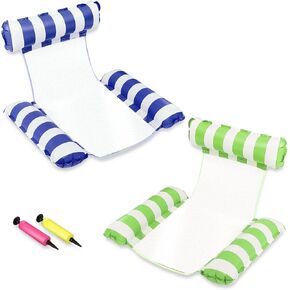 eeocwf 2 حزمة كرسي حمام سباحة قابل للنفخ، كرسي حمام سباحة عائم يطفو لحفلة حمام السباحة للبالغين، أرجوحة حمام سباحة تطفو مع مسند الظهر، كرسي عائم مع مضخة هواء لبحيرة الشاطئ الصيفية in Kuwait