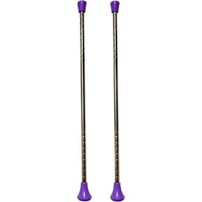 Twirling Baton 2 Pieces Spinning Dance Baton Metal Gymnastics Parade Stick for Child in Majorette (Colorful Version, 2 Pack)