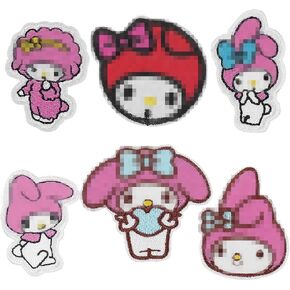 6 قطع من الرقع اللطيفة لملابس الاطفال بالكي، رقع مطرزة مزخرفة بتصميم كرتوني لاصلاح الجينز والتيشيرتات وشنطة الظهر in Kuwait