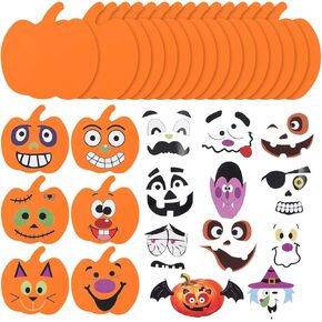 16 مجموعة هالوين رغوة اليقطين مجموعات الحرفية رغوة اليقطين ملصقات هالوين للأطفال الحرف هالوين الديكور in Kuwait