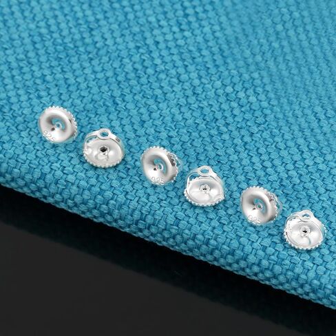 3 أزواج من ظهر الأقراط اللولبية، برغي من الفضة الإسترلينية عيار 925 من AKRUWELRY على ظهر الأقراط للأزرار، دعامات لولبية لا تسبب الحساسية للأقراط تناسب العمود الملولب 0.032 بوصة/0.8 مم in Kuwait