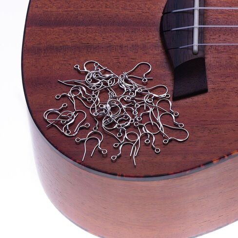 HI-BOOM 50 قطعة من خطافات حلق الأسلاك الفرنسية من الفضة الإسترلينية عيار 925، فضي أبيض in Kuwait