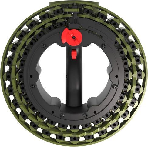 D-DART Twin-Tornado Blaster - Fully Automatic Motorized and Rapid Fire Blaster Toy - 56 Darts – Compatible with Most Darts on The Market - for Kids, Teens and Adults in Kuwait