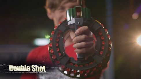 D-DART Twin-Tornado Blaster - Fully Automatic Motorized and Rapid Fire Blaster Toy - 56 Darts – Compatible with Most Darts on The Market - for Kids, Teens and Adults in Kuwait