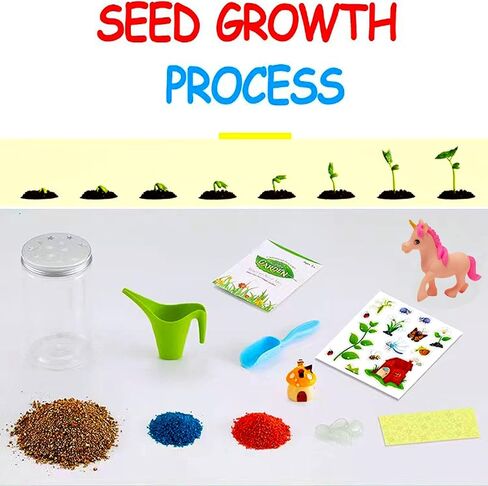 مجموعة EXBEPE Unicorn Terrarium للأطفال مجموعة العلوم الجذعية لنمو النباتات الفلورسنت لعبة اكتشاف البستنة التعليمية للأعمار من 4 5 6 7 8-12 هدايا عيد ميلاد للأولاد والبنات للأطفال... in Kuwait