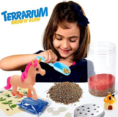 مجموعة EXBEPE Unicorn Terrarium للأطفال مجموعة العلوم الجذعية لنمو النباتات الفلورسنت لعبة اكتشاف البستنة التعليمية للأعمار من 4 5 6 7 8-12 هدايا عيد ميلاد للأولاد والبنات للأطفال... in Kuwait