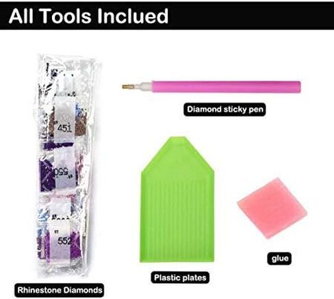 بي اوديو مجموعات الرسم الماسي من سلسلة الحيوانات للبالغين - طلاء فني ملون للكلاب - فن ماسي دائري كامل خماسي الابعاد يمكنك تركيبه بنفسك لتزيين جدران المنزل (11.8 × 11.8 انش) in Kuwait