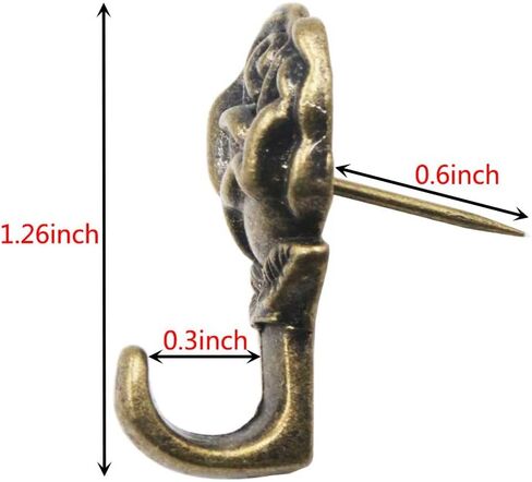 شماعات دبوس ضغط على شكل وردة 1.25 بوصة × 0.97 بوصة بني in Kuwait