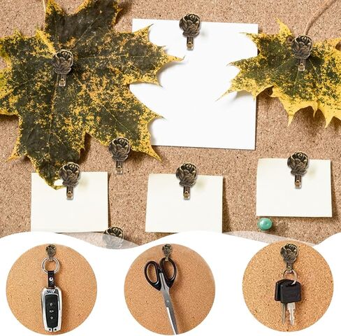 شماعات دبوس ضغط على شكل وردة 1.25 بوصة × 0.97 بوصة بني in Kuwait