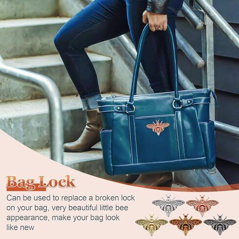 Retyion 10 PCS Clasp Turn Lock Bee Shape Lock Clutch Closure for Bag Handbag (Random Color) in Kuwait