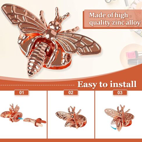 Retyion 10 PCS Clasp Turn Lock Bee Shape Lock Clutch Closure for Bag Handbag (Random Color) in Kuwait