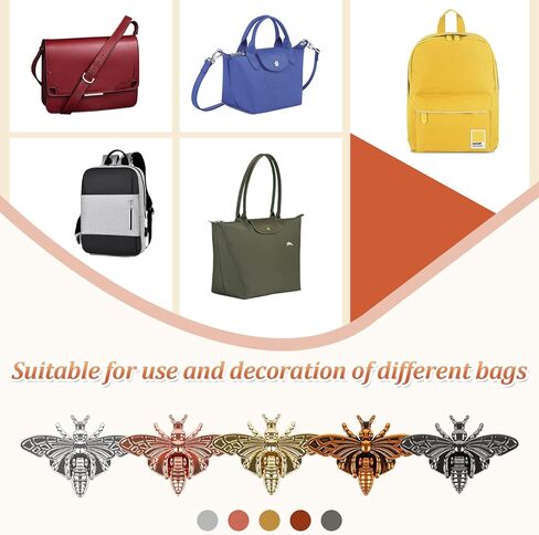 Retyion 10 PCS Clasp Turn Lock Bee Shape Lock Clutch Closure for Bag Handbag (Random Color) in Kuwait