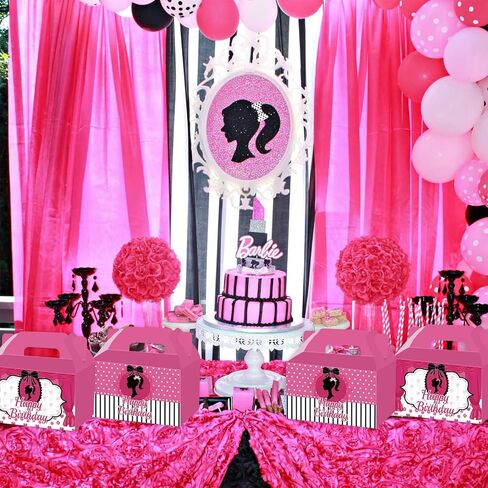 XFYCUTE Pink Girl Treat Boxes Little Pink Candy Boxes Cardboard Present Boxes 20 Pcs 2 Style for Girl Birthday Party Decorations in Kuwait