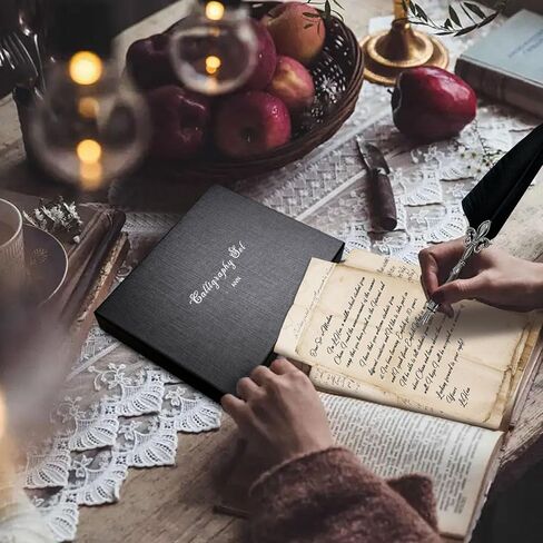 Complete Calligraphy Set for Beginners, Includes Calligraphy Pens, 12 Nibs, Quill Pen and Ink Set, Caligraphy Kits, Pen Holder and Introduction Booklet for Elegant Writing in Kuwait