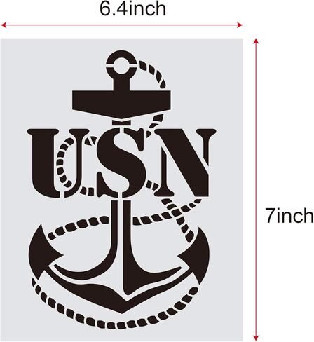 9 حزمة 6.4x7 بوصة اللوحات الأمريكية العلم الاستنسل سلسلة عسكرية قالب الاستنسل مشاة البحرية/الجيش/القوات الجوية للخشب in Kuwait