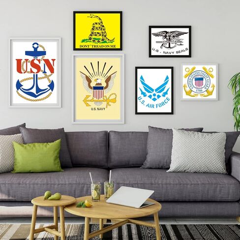 9 حزمة 6.4x7 بوصة اللوحات الأمريكية العلم الاستنسل سلسلة عسكرية قالب الاستنسل مشاة البحرية/الجيش/القوات الجوية للخشب in Kuwait