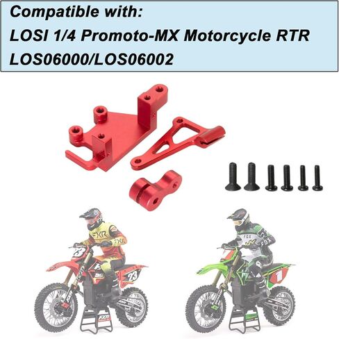 تقوم XSYGO بترقية مجموعة التركيب الإلكترونية من الألومنيوم 7075 لأجزاء استبدال LOSI 1/4 Pro Moto-MX للدراجات النارية RTR (استبدال الجزء Los261013) (أسود) in Kuwait
