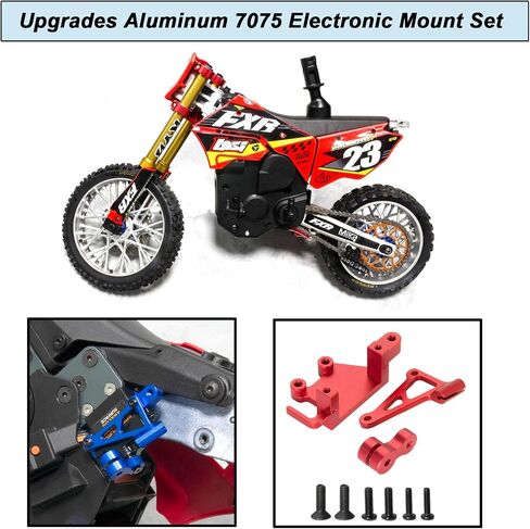 تقوم XSYGO بترقية مجموعة التركيب الإلكترونية من الألومنيوم 7075 لأجزاء استبدال LOSI 1/4 Pro Moto-MX للدراجات النارية RTR (استبدال الجزء Los261013) (أسود) in Kuwait